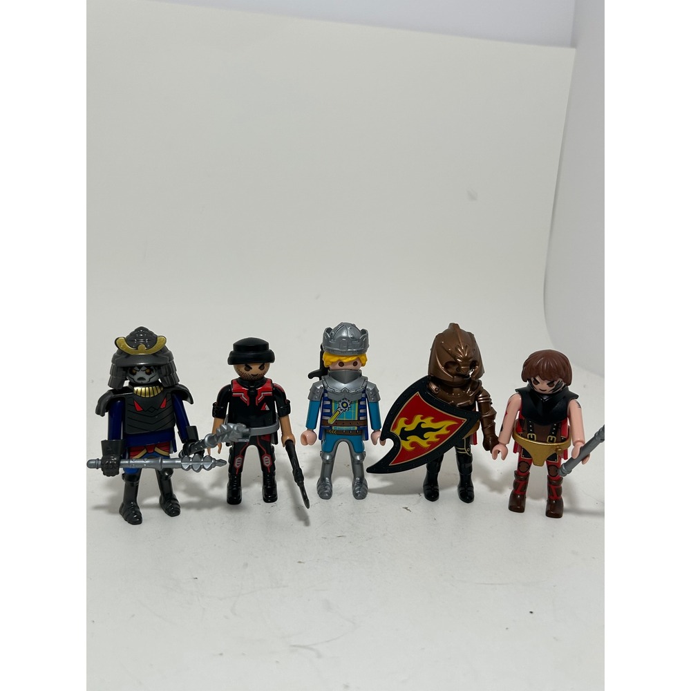 Playmobil Warrior Figure Lot Samurai Medieval Knight Bronze Knight Barbarian